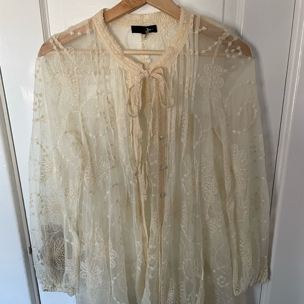 Cream Lace Top